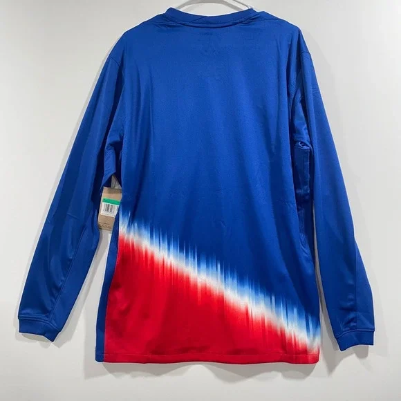 Nike USMNT 2024 Away Soccer Jersey Mens XL Blue Red Long Sleeve Dri-FIT USA NEW